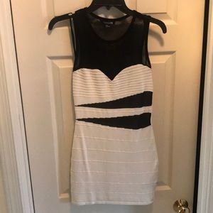 White/Black Forever 21 Dress